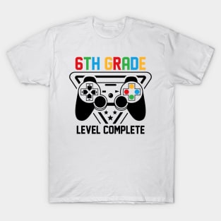 6th Grade Level Complete Gamer Boys Graduation Gifts T-Shirt